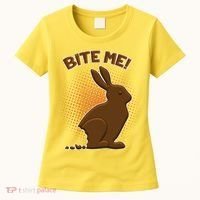 Bite Me! Chocolate Easter Bunny Women's T-Shirt thumb 0