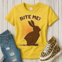 Bite Me! Chocolate Easter Bunny Women's T-Shirt thumb 3
