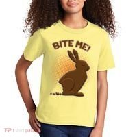 Bite Me! Chocolate Easter Bunny Kids T-Shirt thumb 2