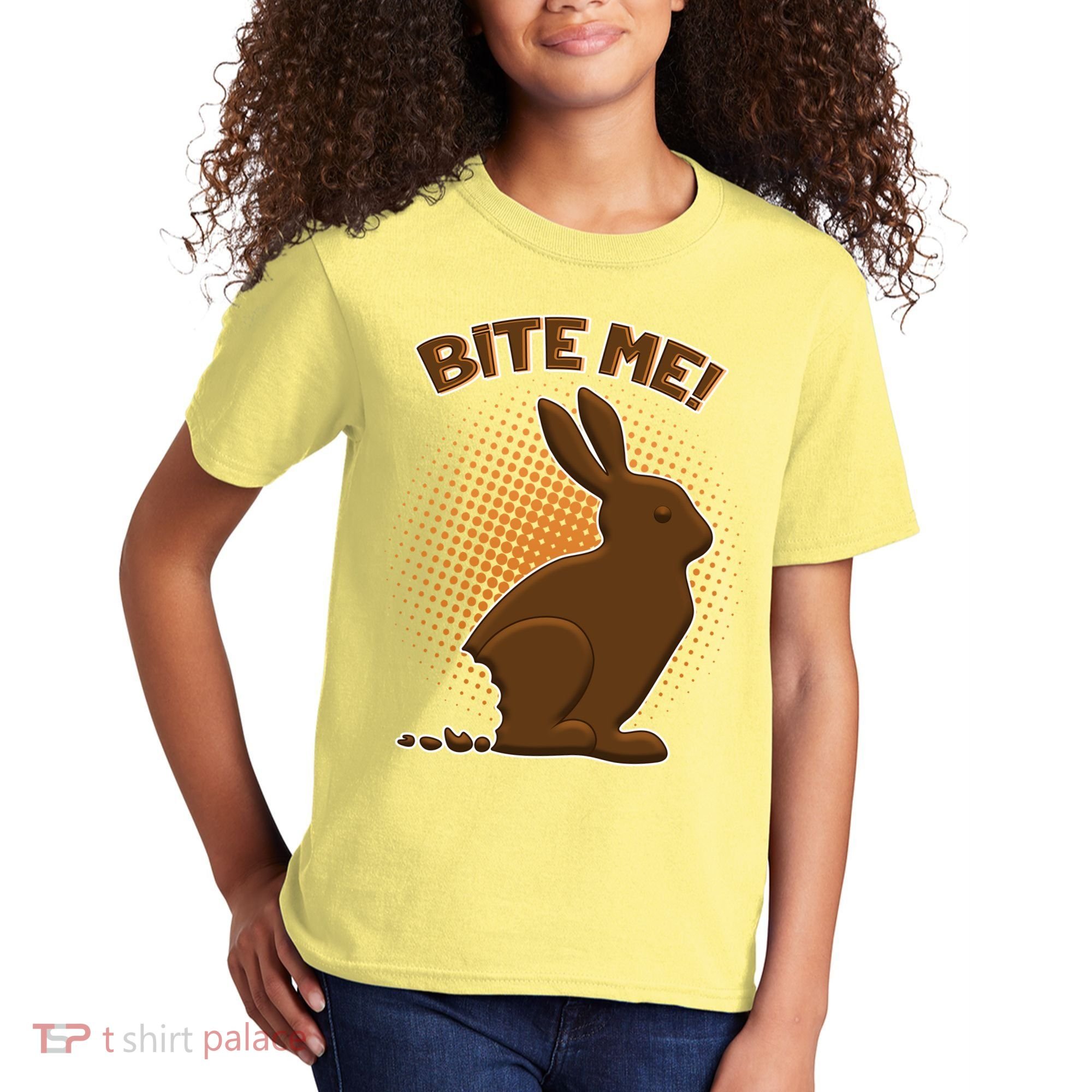 Bite Me! Chocolate Easter Bunny Kids T-Shirt