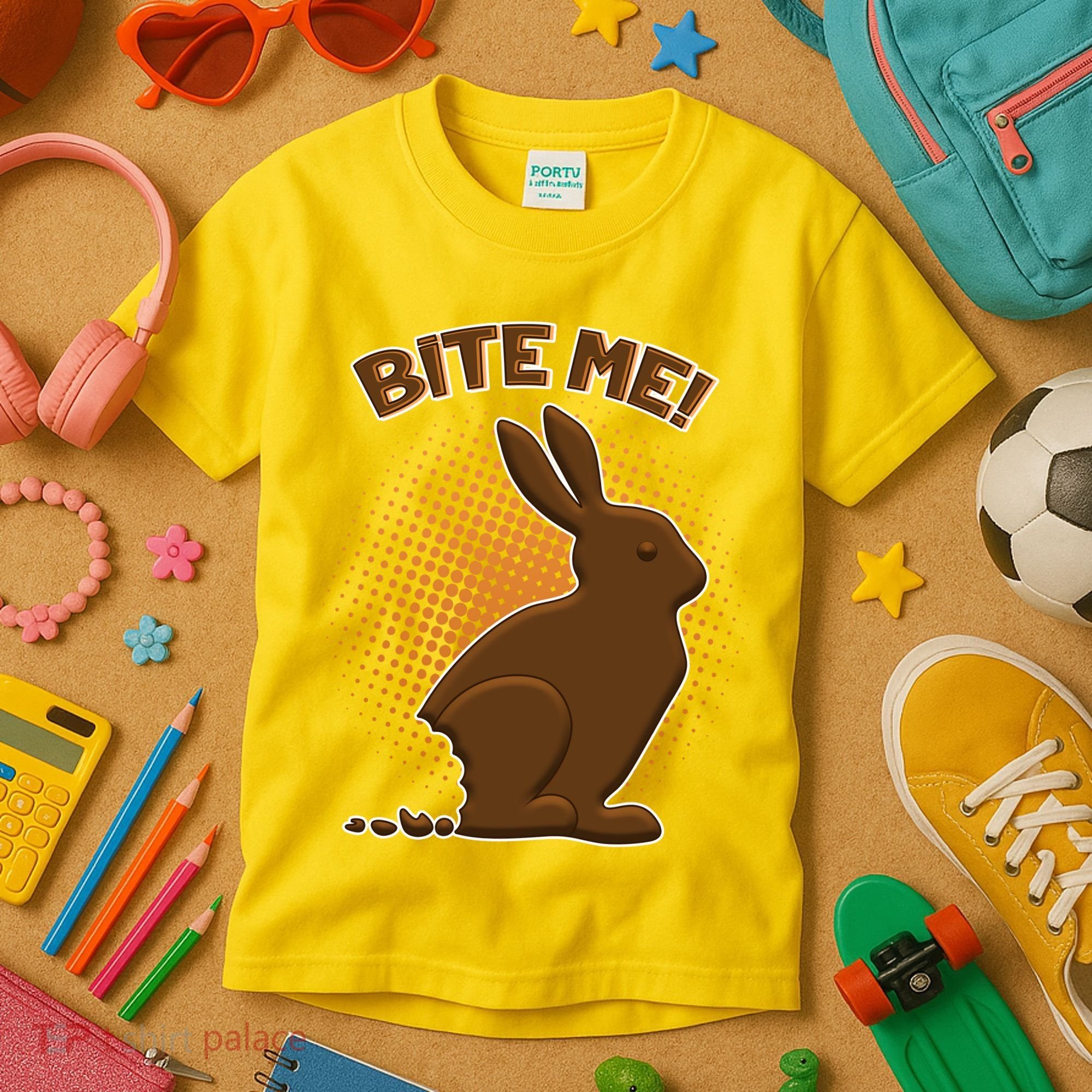 Bite Me! Chocolate Easter Bunny Kids T-Shirt