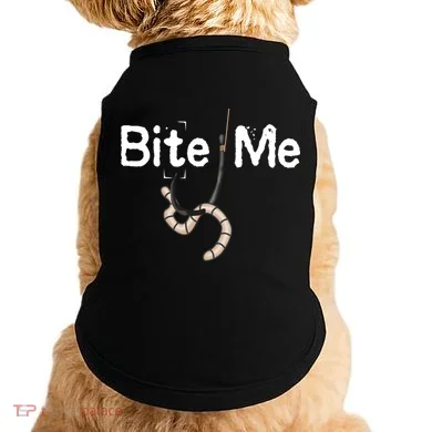 Bite Me Fish Hook Doggie Tank