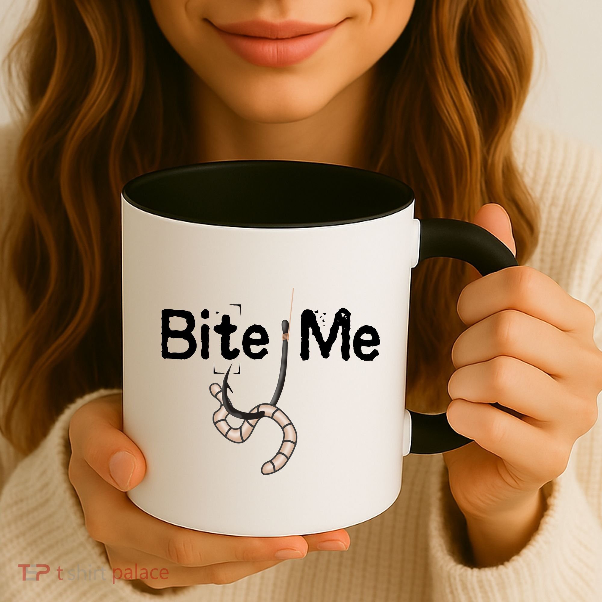 Bite Me Fish Hook Coffee Mug