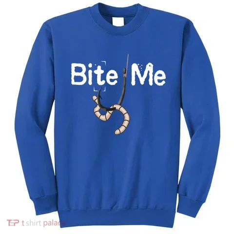 Bite Me Fish Hook Sweatshirt in the selected color