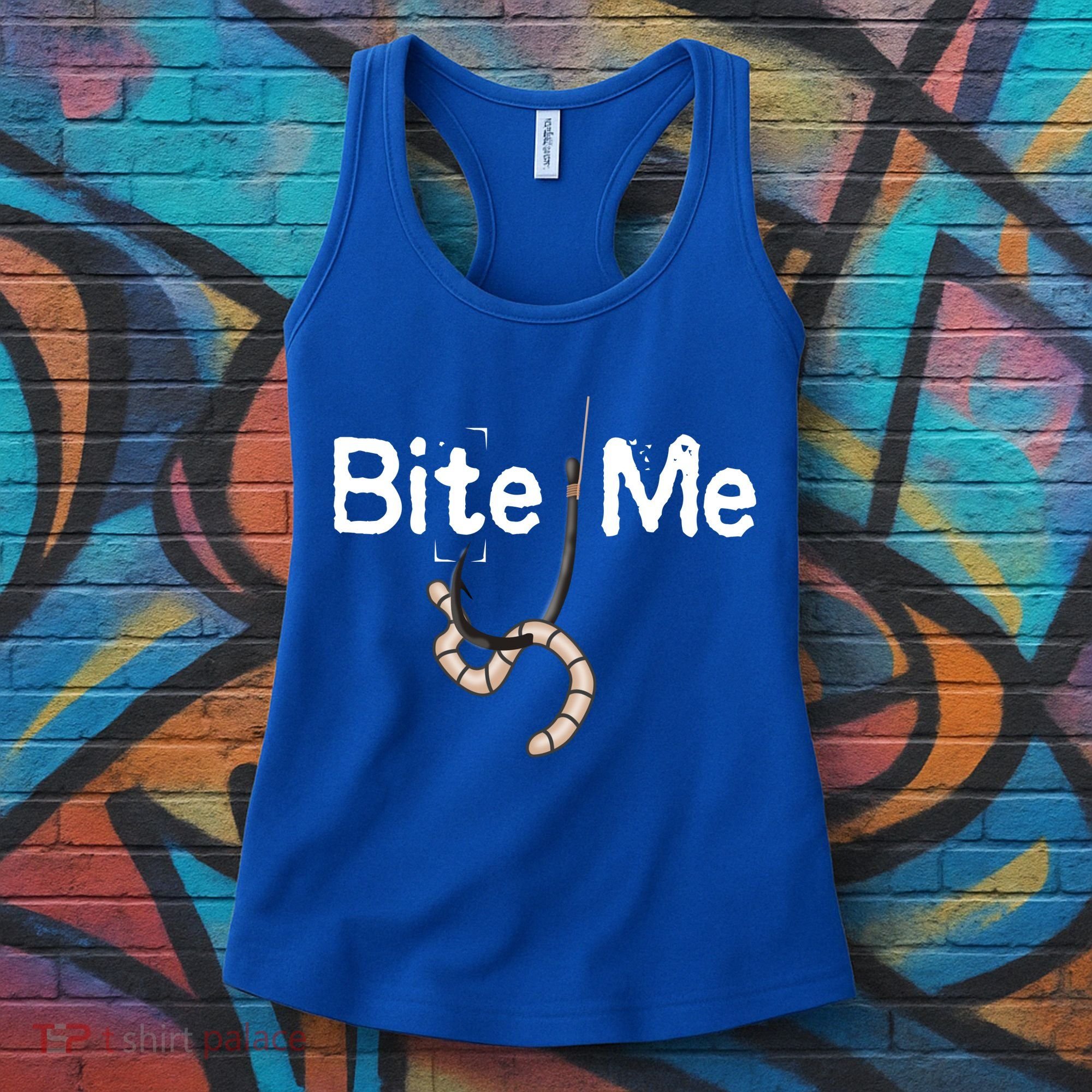 Bite Me Fish Hook Women's Tank Top