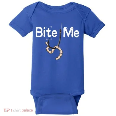 Bite Me Fish Hook Baby Bodysuit