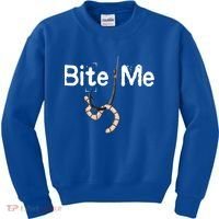 Bite Me Fish Hook Kids Sweatshirt thumb 0
