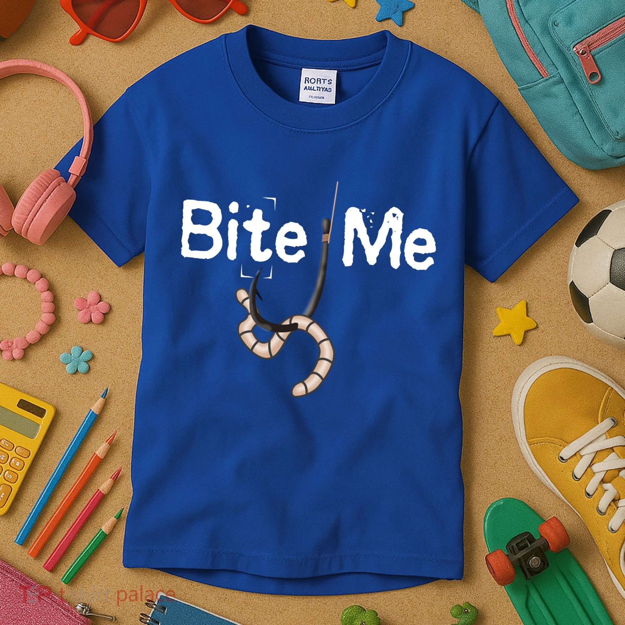 Bite Me Fish Hook Kids T-Shirt