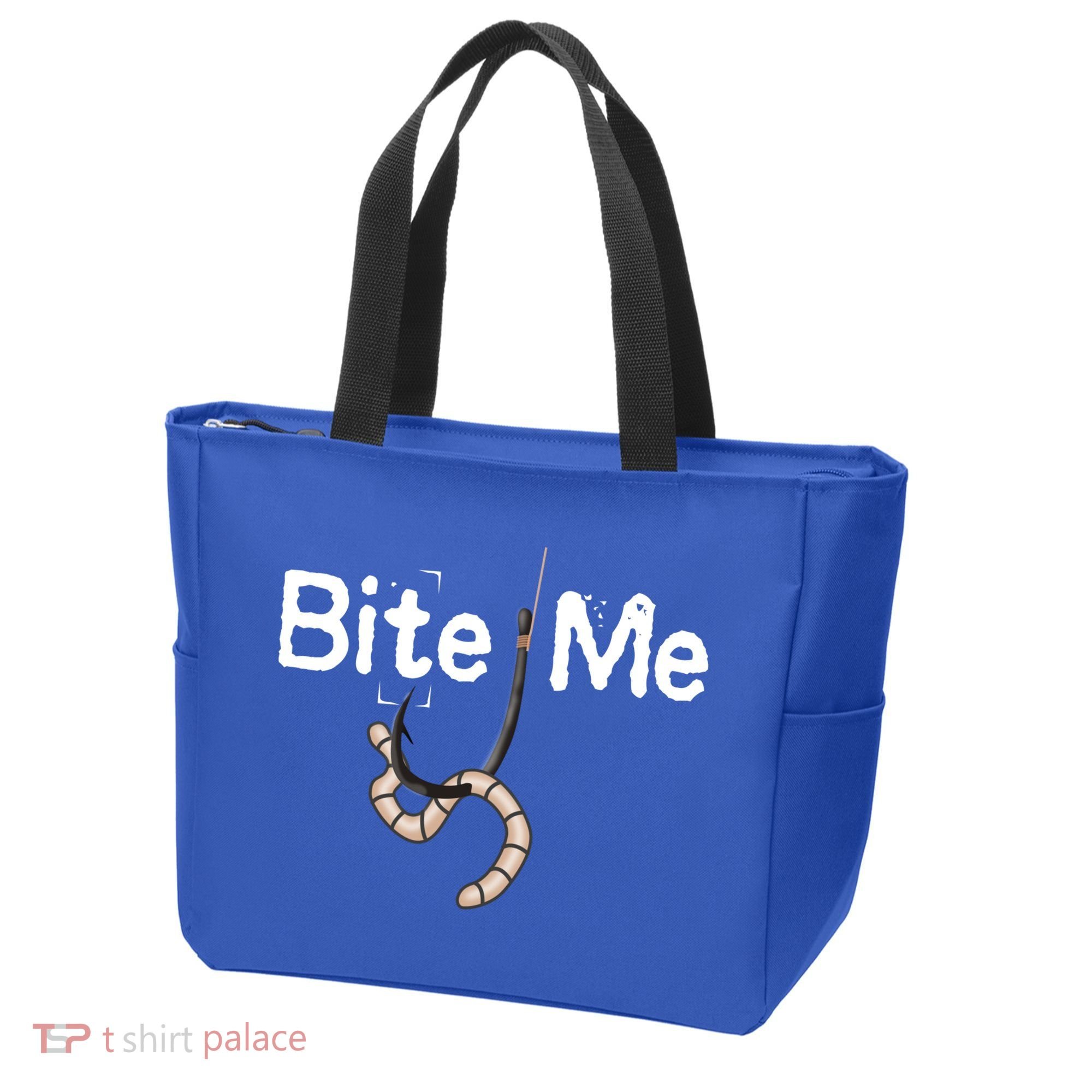 Bite Me Fish Hook Tote Bag
