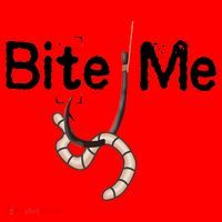 Bite Me Fish Hook Santa Hat thumb 1