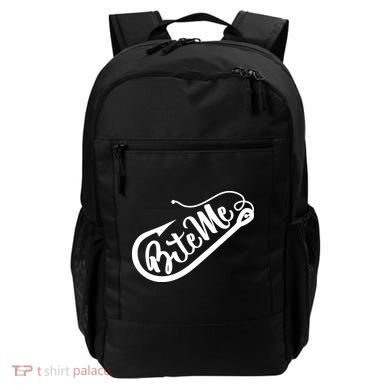 Bite Me Fish Hook Funny Fishing Backpack