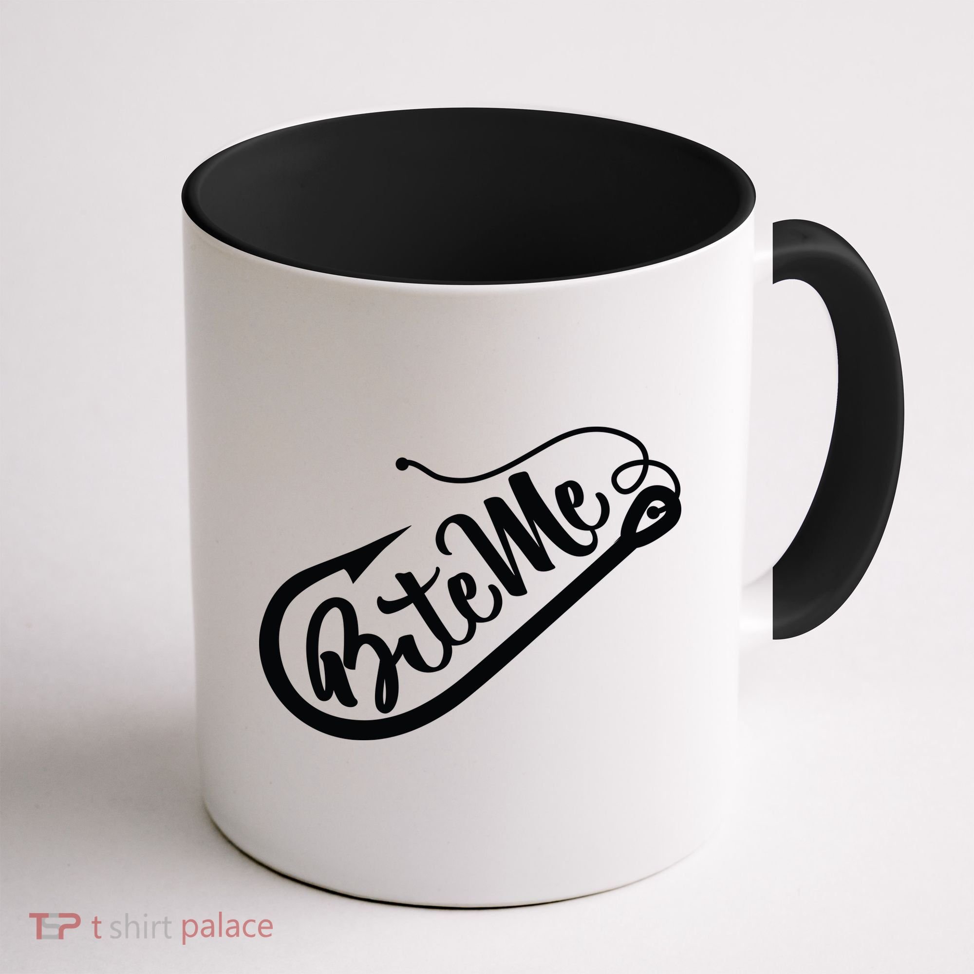 Bite Me Fish Hook Funny Fishing Coffee Mug