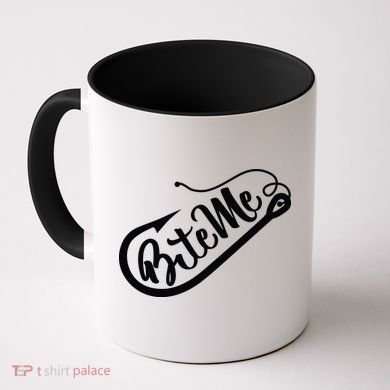Bite Me Fish Hook Funny Fishing Coffee Mug