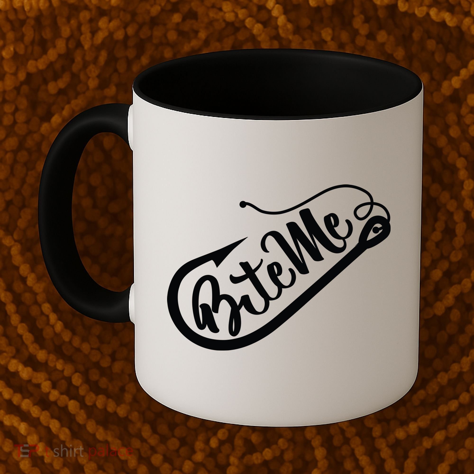 Bite Me Fish Hook Funny Fishing Coffee Mug