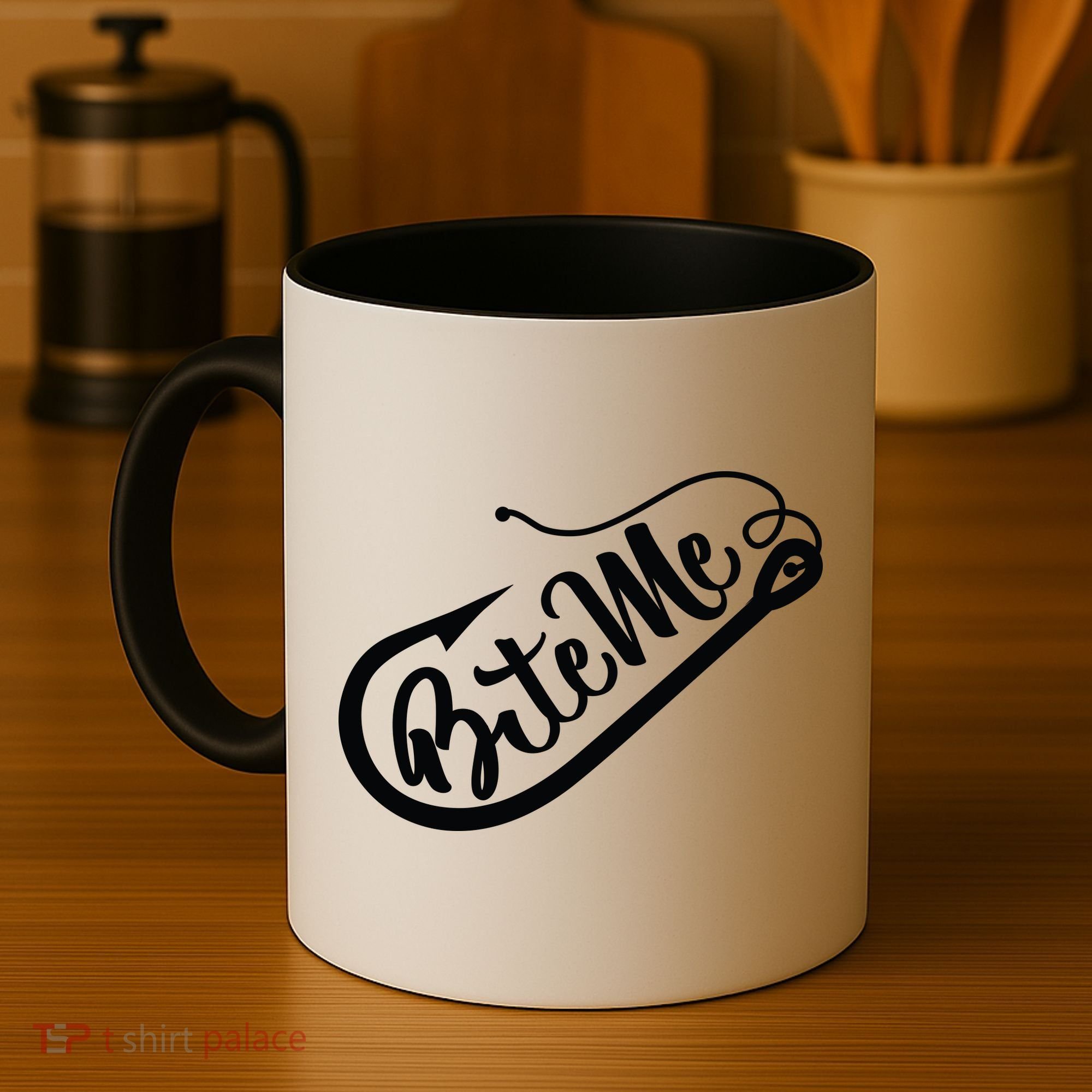 Bite Me Fish Hook Funny Fishing Coffee Mug