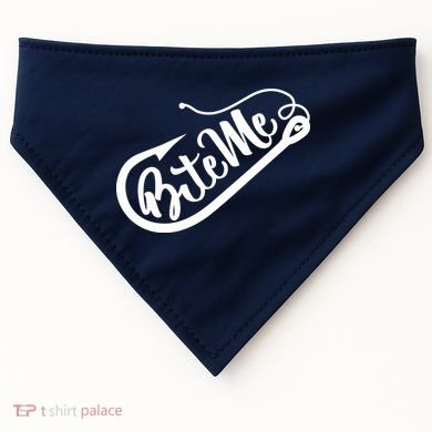 Bite Me Fish Hook Funny Fishing USA-Made Doggie Bandana