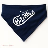 Bite Me Fish Hook Funny Fishing USA-Made Doggie Bandana thumb 0