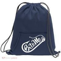Bite Me Fish Hook Funny Fishing Sweatshirt Cinch Pack Bag thumb 0