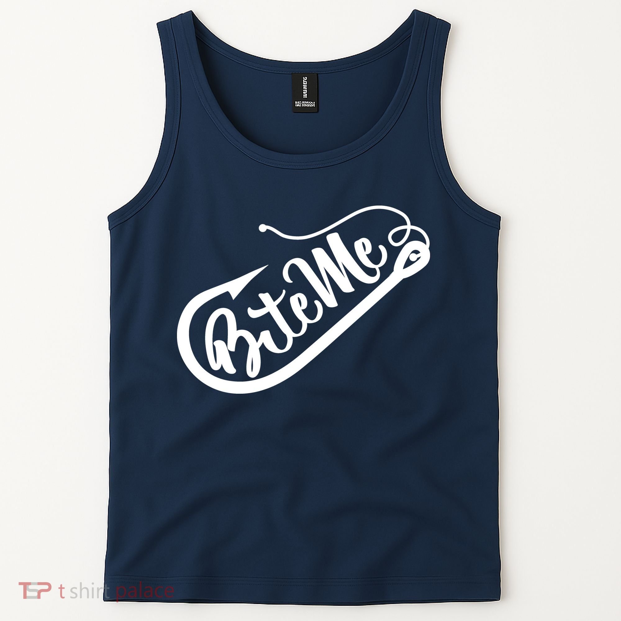 Bite Me Fish Hook Funny Fishing Tank Top