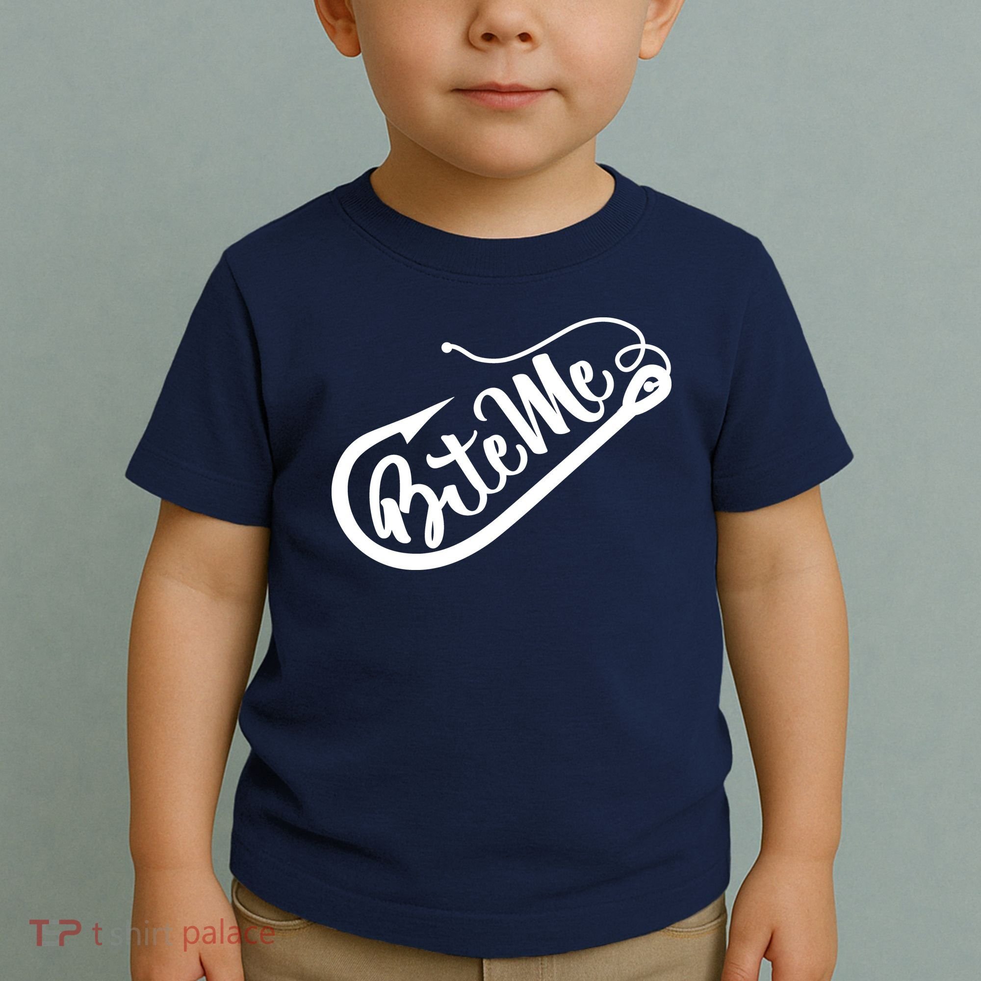 Bite Me Fish Hook Funny Fishing Toddler T-Shirt