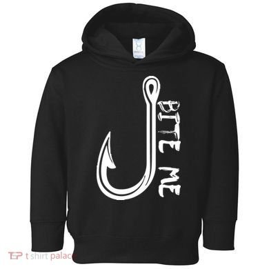 Bite Me Fishing Hook Toddler Hoodie
