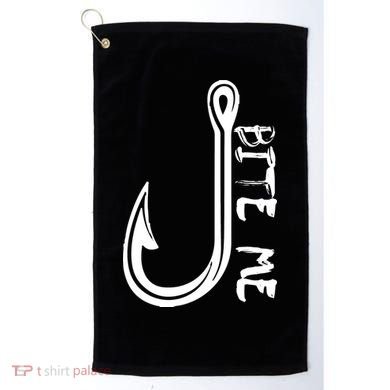 Bite Me Fishing Hook Golf Towel