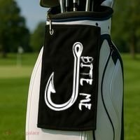 Bite Me Fishing Hook Golf Towel thumb 2