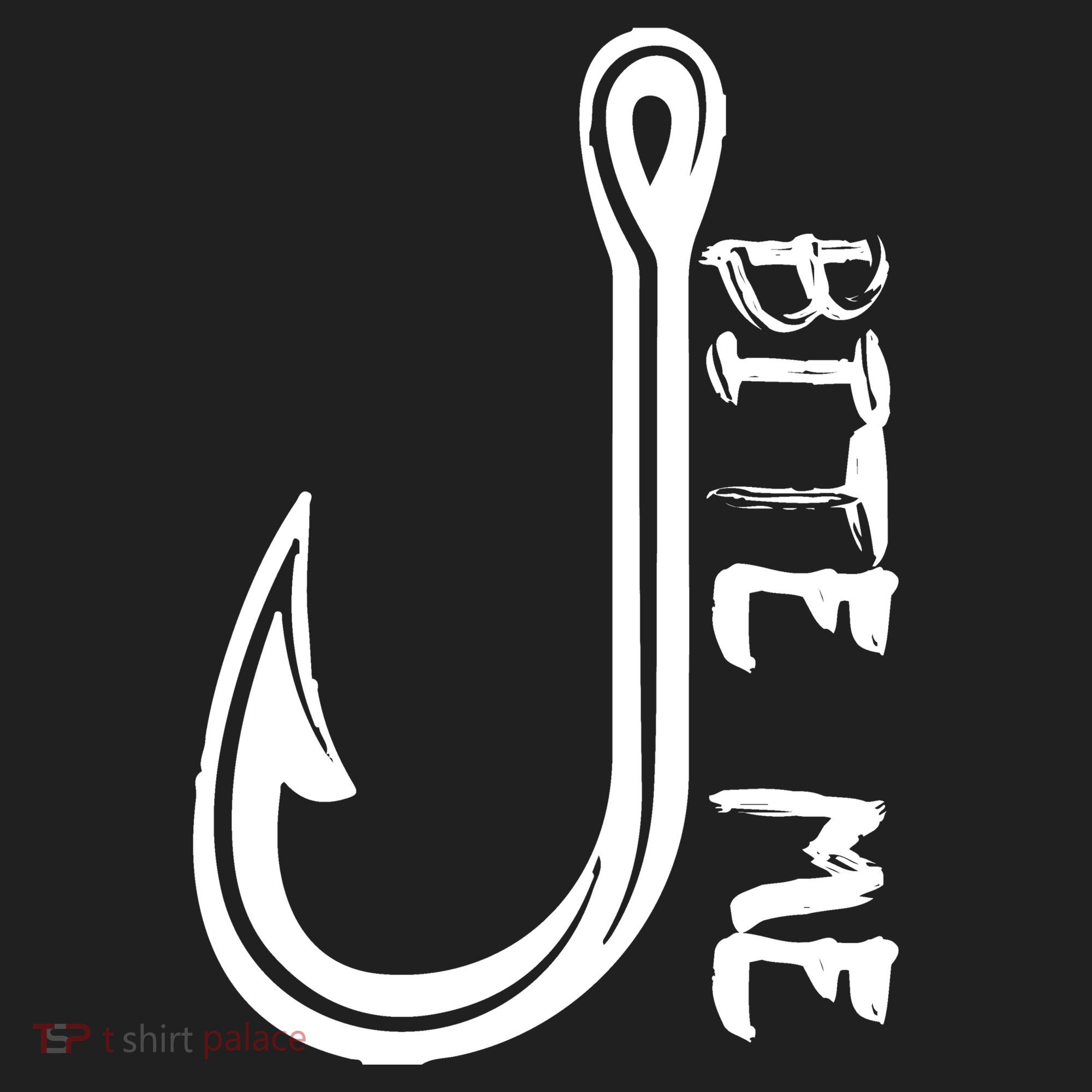 Bite Me Fishing Hook Golf Towel