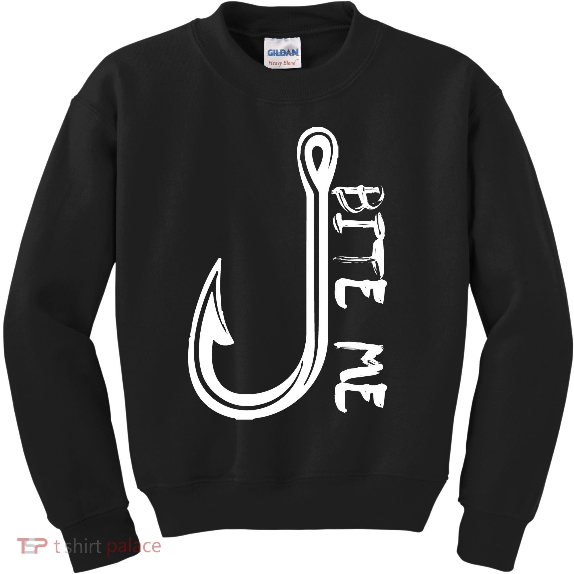 Bite Me Fishing Hook Kids Sweatshirt