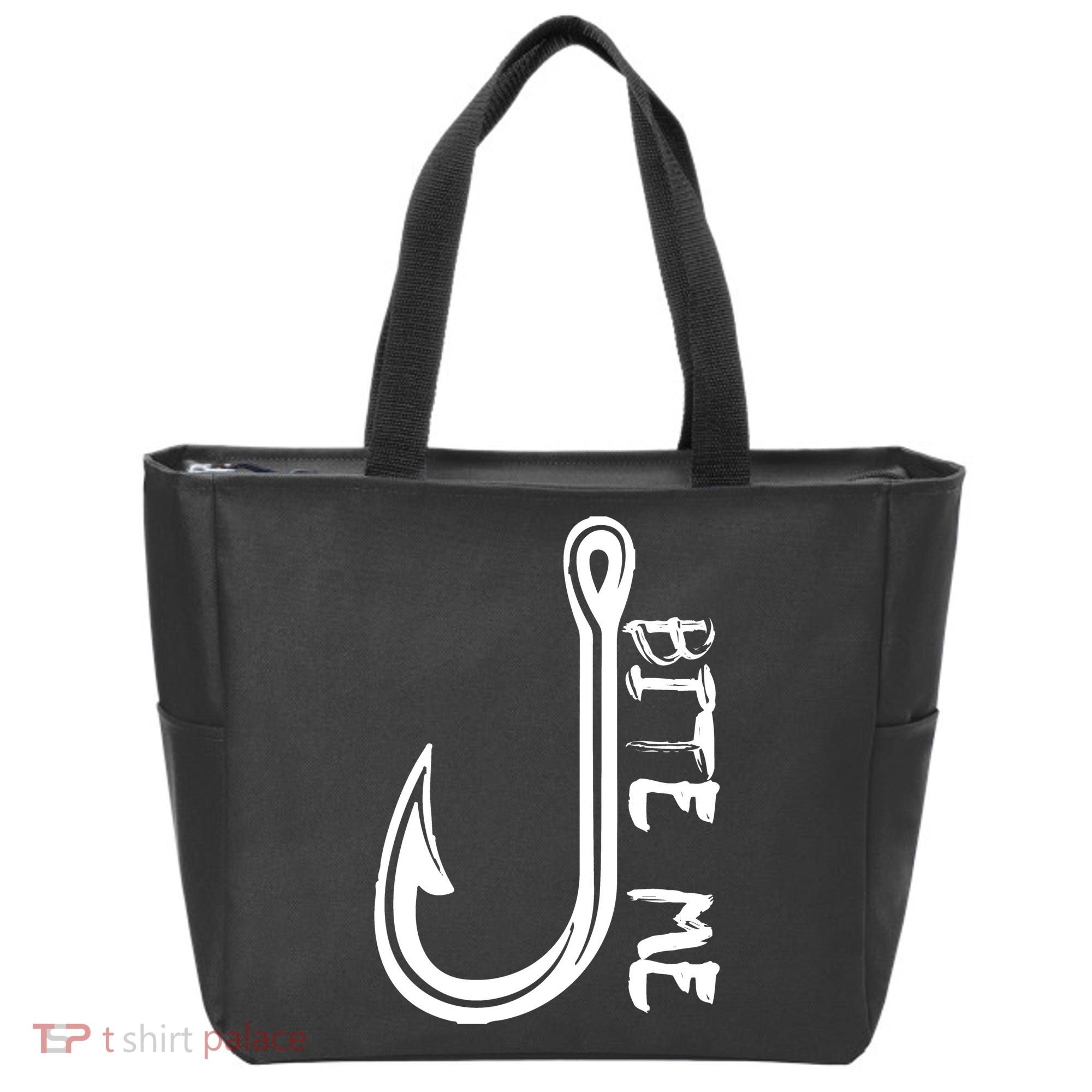 Bite Me Fishing Hook Tote Bag