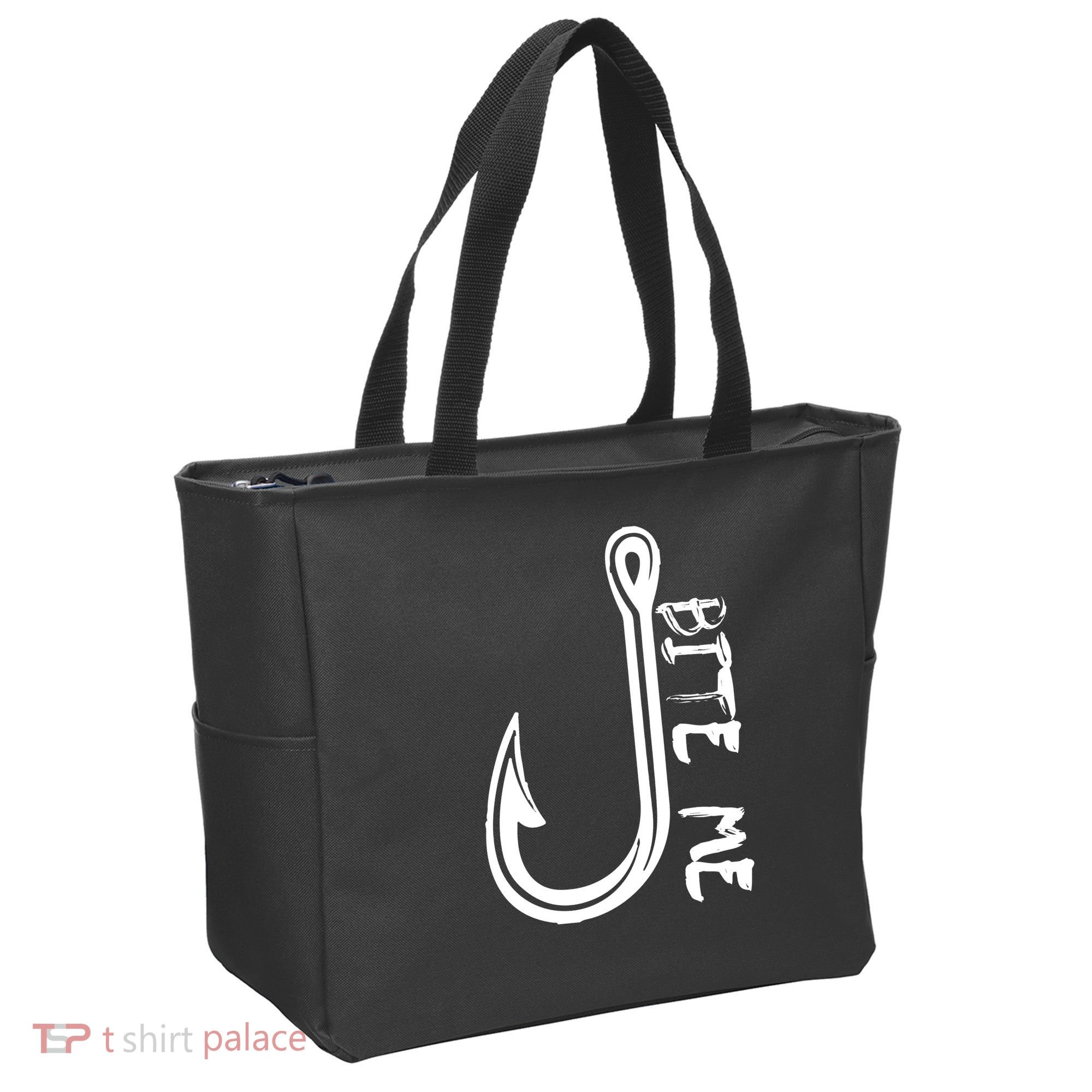 Bite Me Fishing Hook Tote Bag