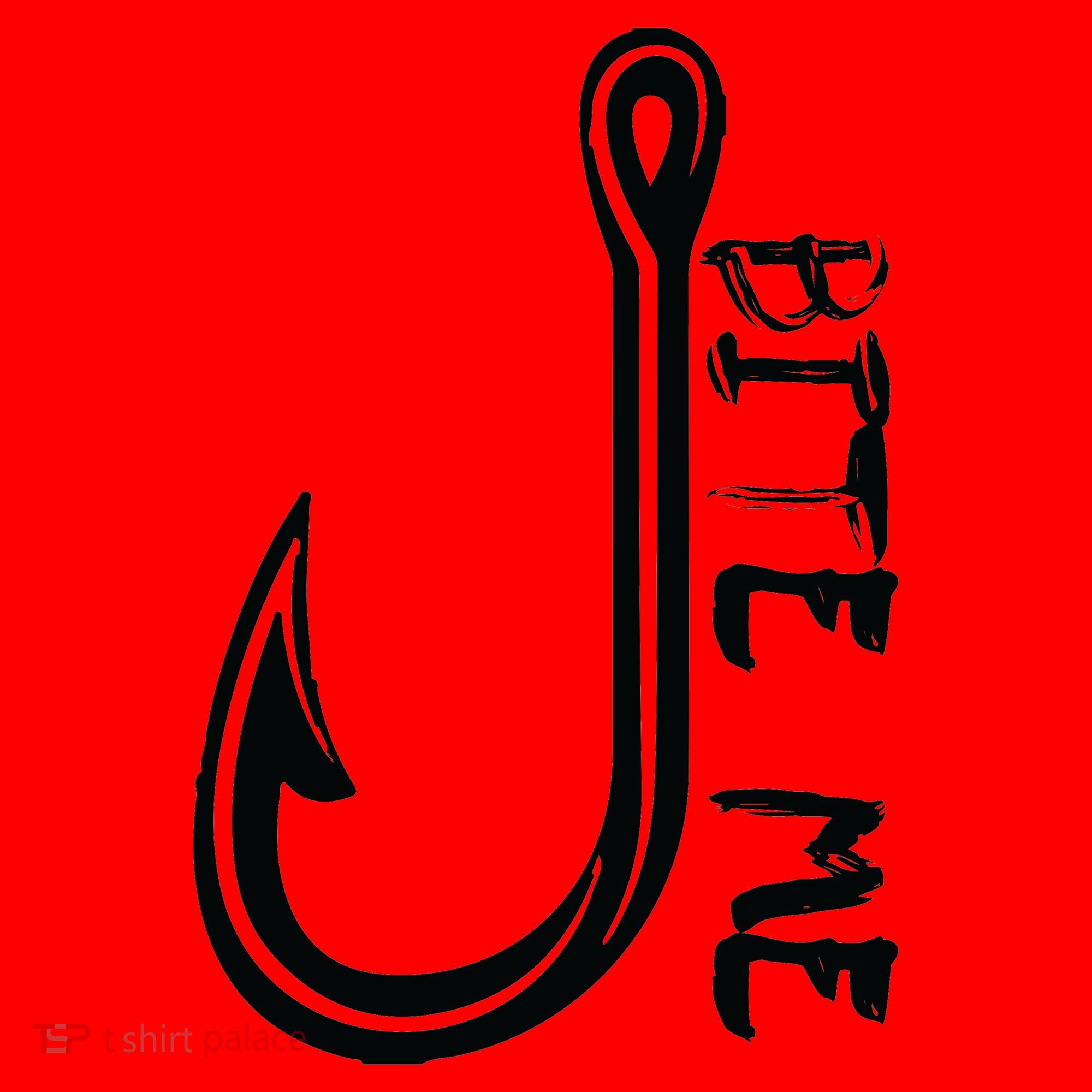 Bite Me Fishing Hook Santa Hat