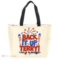 Back It Up Terry Put It In Reverse 4th Of July Fireworks Tote Bag thumb 0