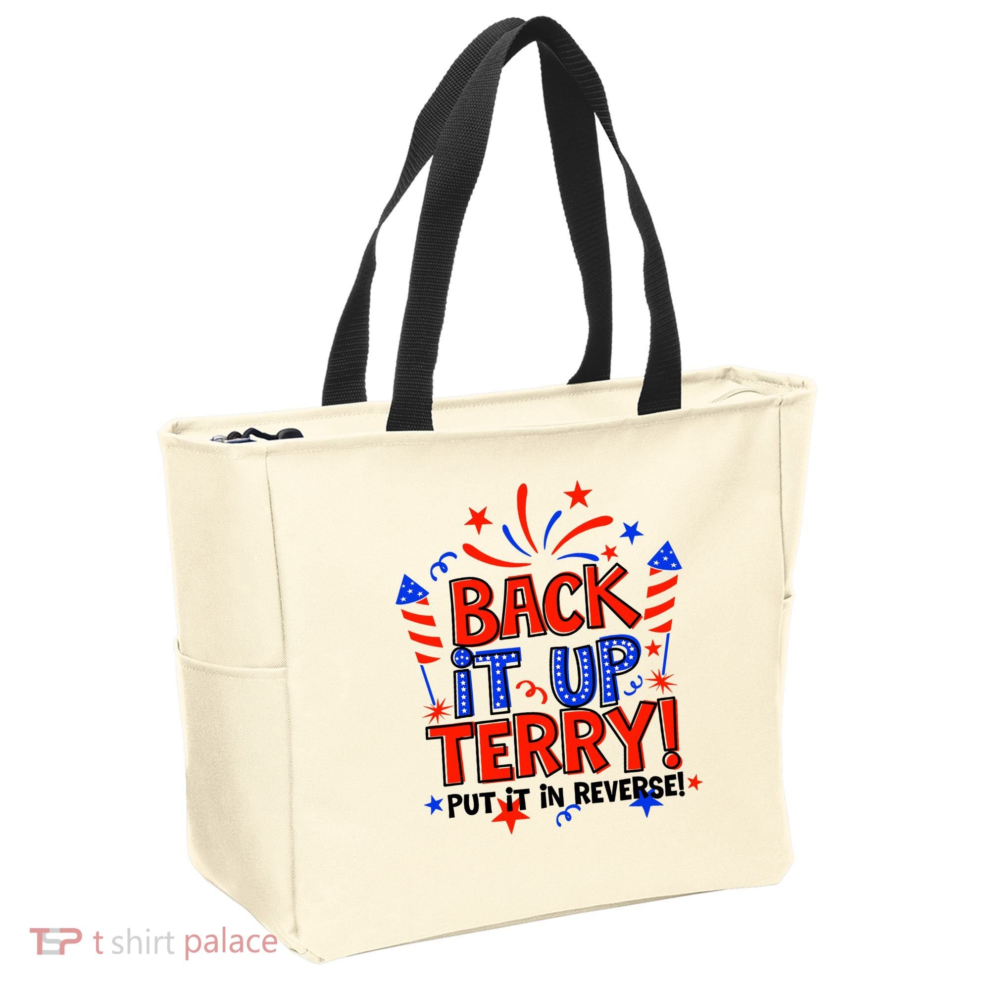 Back It Up Terry Put It In Reverse 4th Of July Fireworks Tote Bag