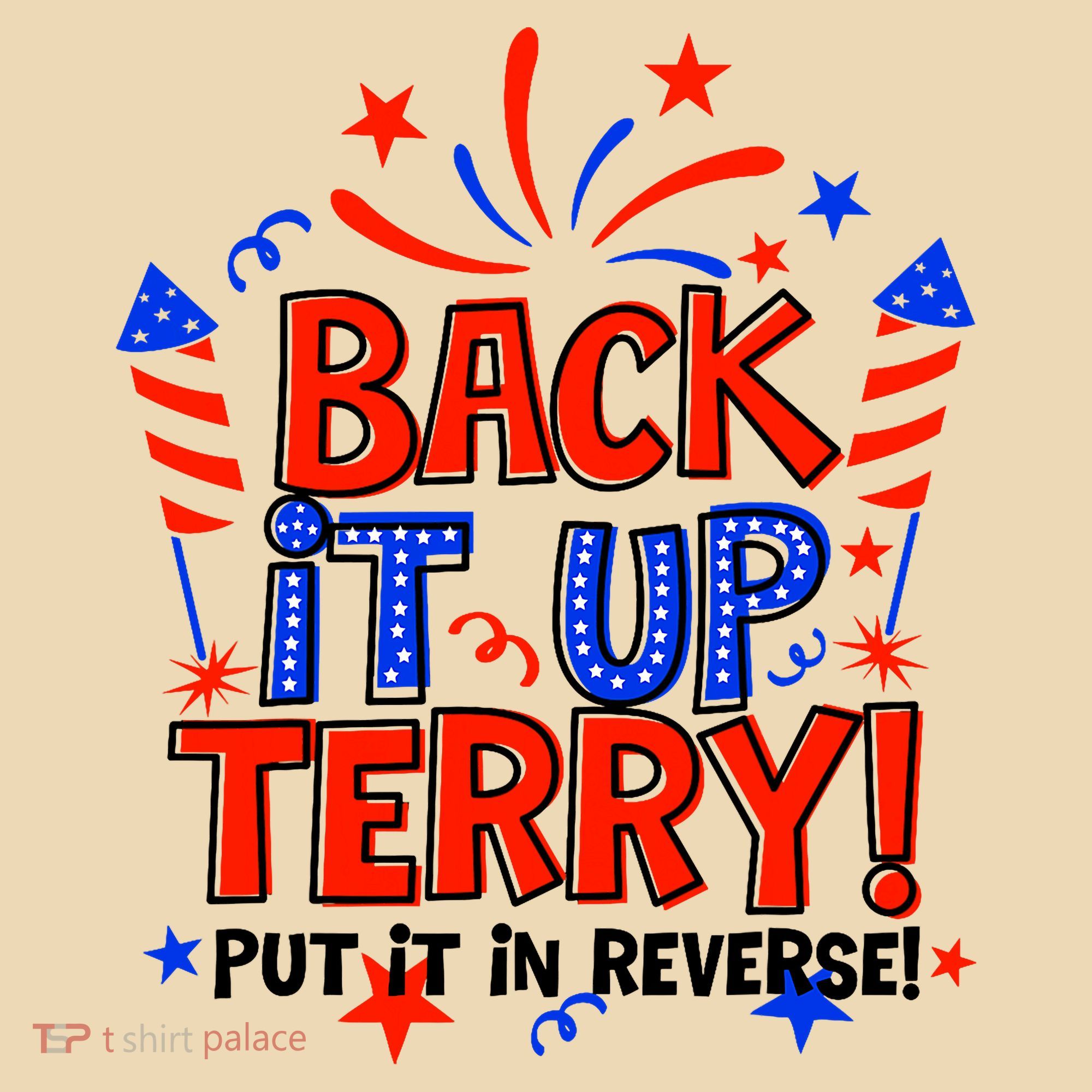 Back It Up Terry Put It In Reverse 4th Of July Fireworks Tote Bag