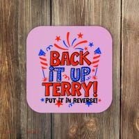 Back It Up Terry Put It In Reverse 4th Of July Fireworks Coaster thumb 0