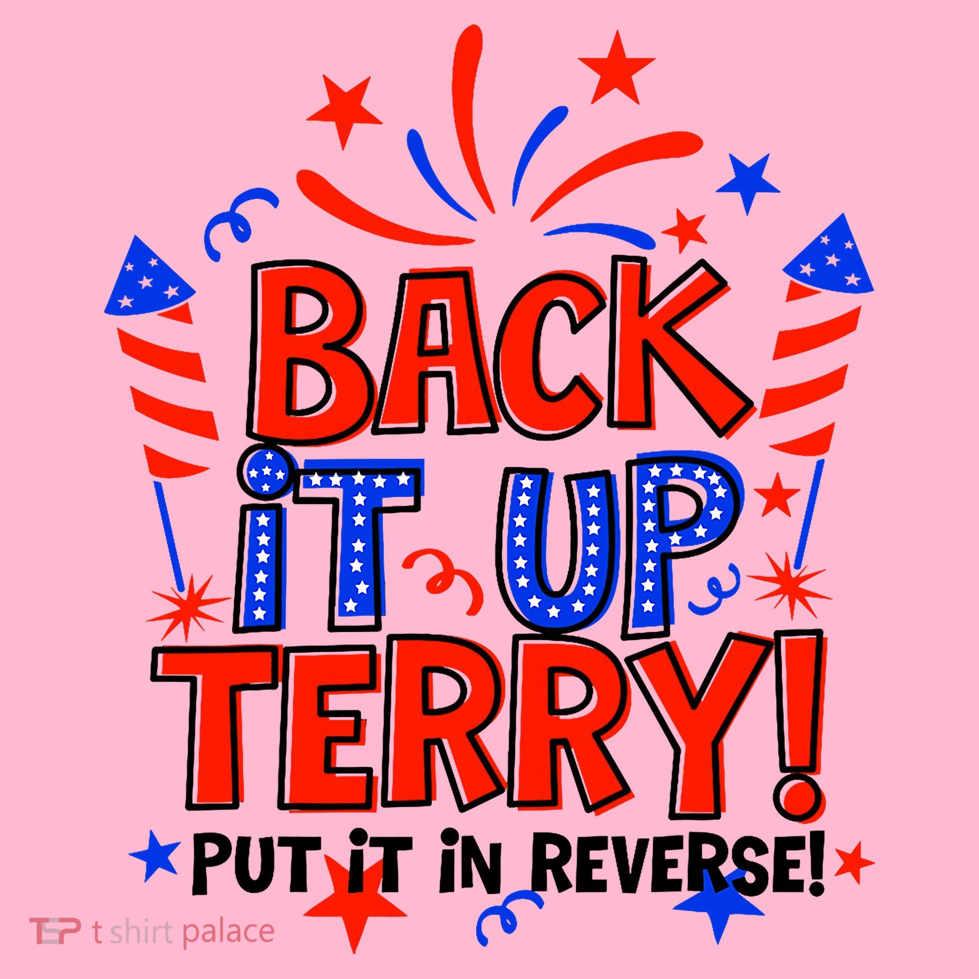 Back It Up Terry Put It In Reverse 4th Of July Fireworks Coaster