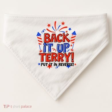 Back It Up Terry Put It In Reverse 4th Of July Fireworks USA-Made Doggie Bandana