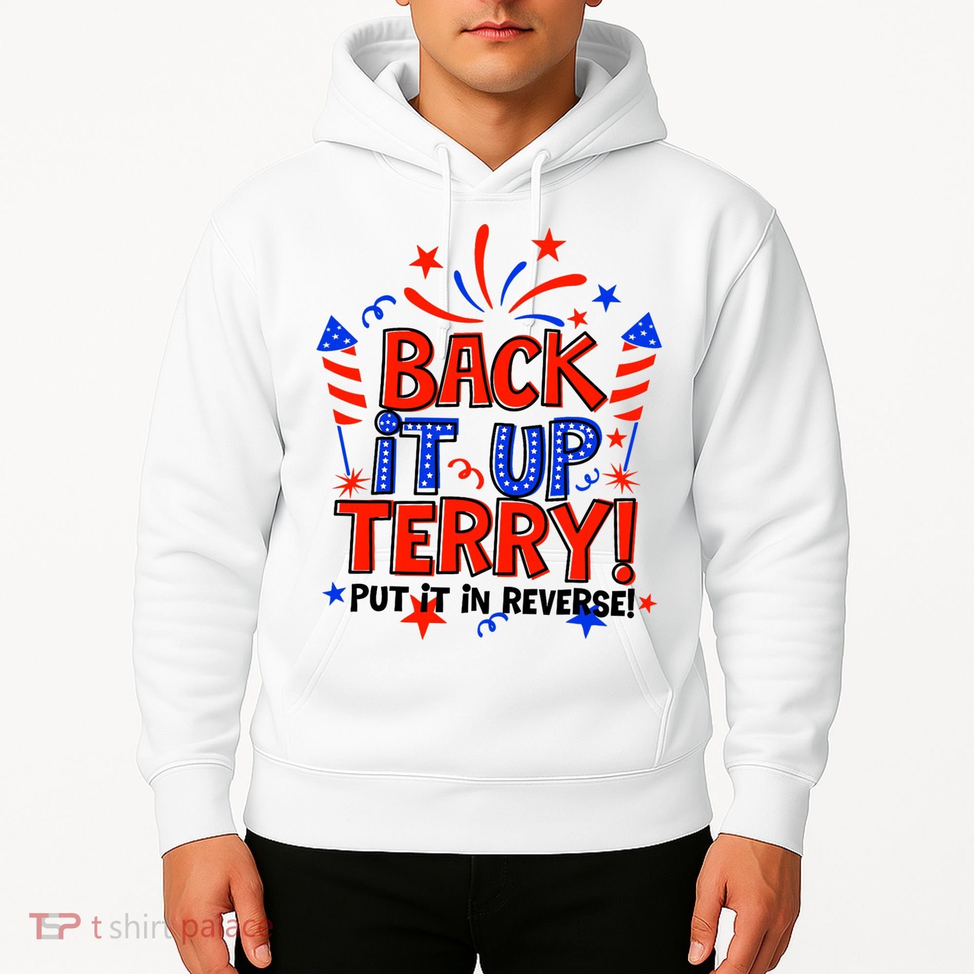 Back It Up Terry Put It In Reverse 4th Of July Fireworks Hoodie