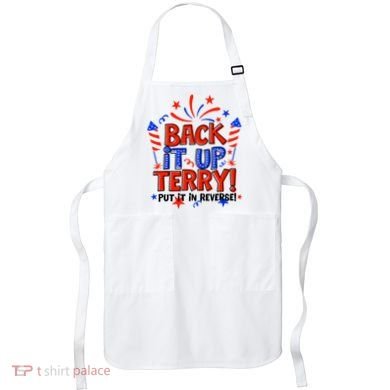 Back It Up Terry Put It In Reverse 4th Of July Fireworks Apron