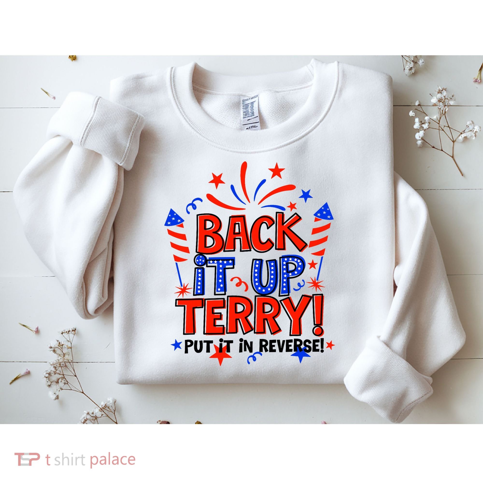 Back It Up Terry Put It In Reverse 4th Of July Fireworks Sweatshirt