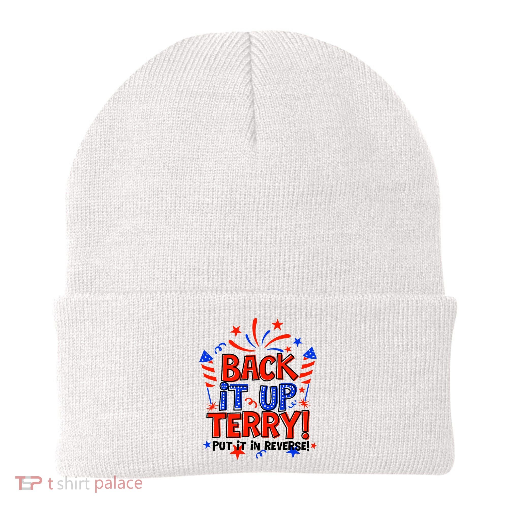 Back It Up Terry Put It In Reverse 4th Of July Fireworks Beanie