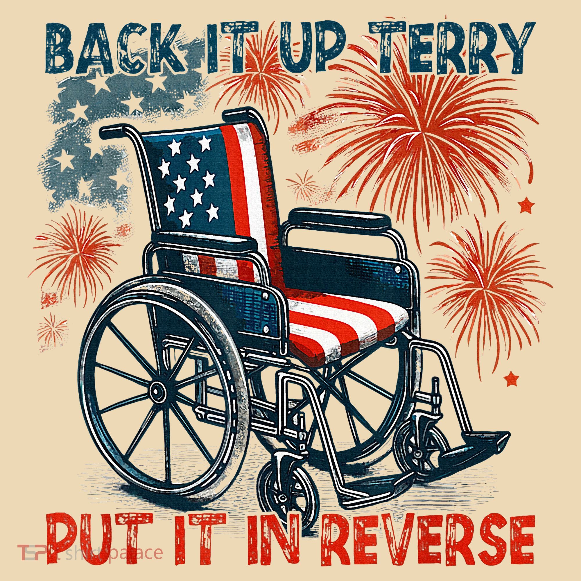 Back It Up Terry Put It In Reverse Fireworks Fun 4th Of July Tote Bag