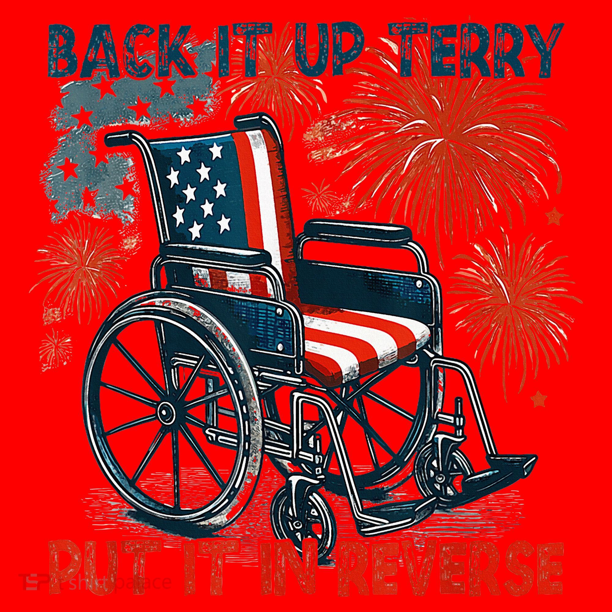 Back It Up Terry Put It In Reverse Fireworks Fun 4th Of July Santa Hat