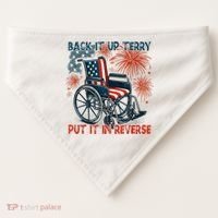 Back It Up Terry Put It In Reverse Fireworks Fun 4th Of July USA-Made Doggie Bandana thumb 0