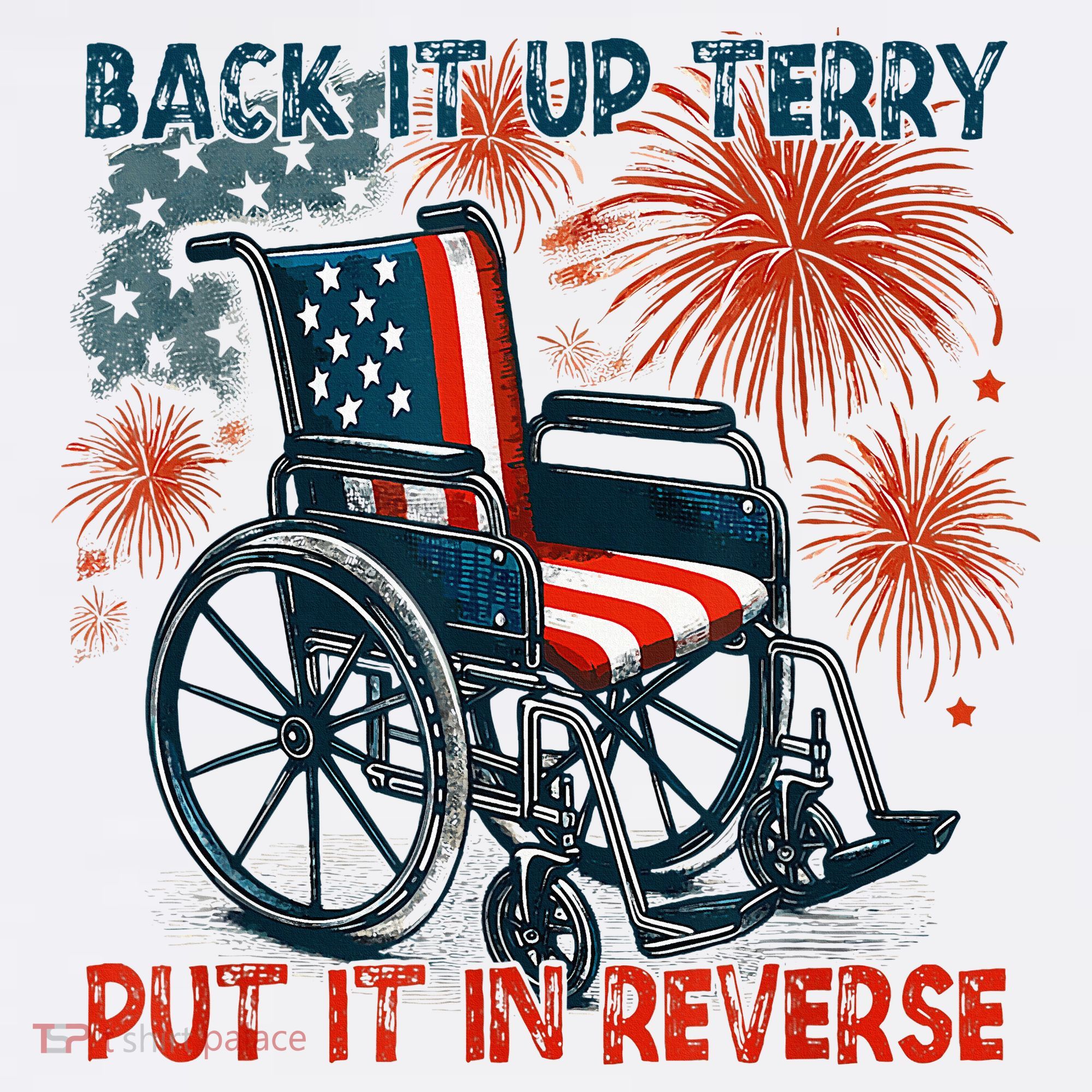 Back It Up Terry Put It In Reverse Fireworks Fun 4th Of July Women's Hoodie