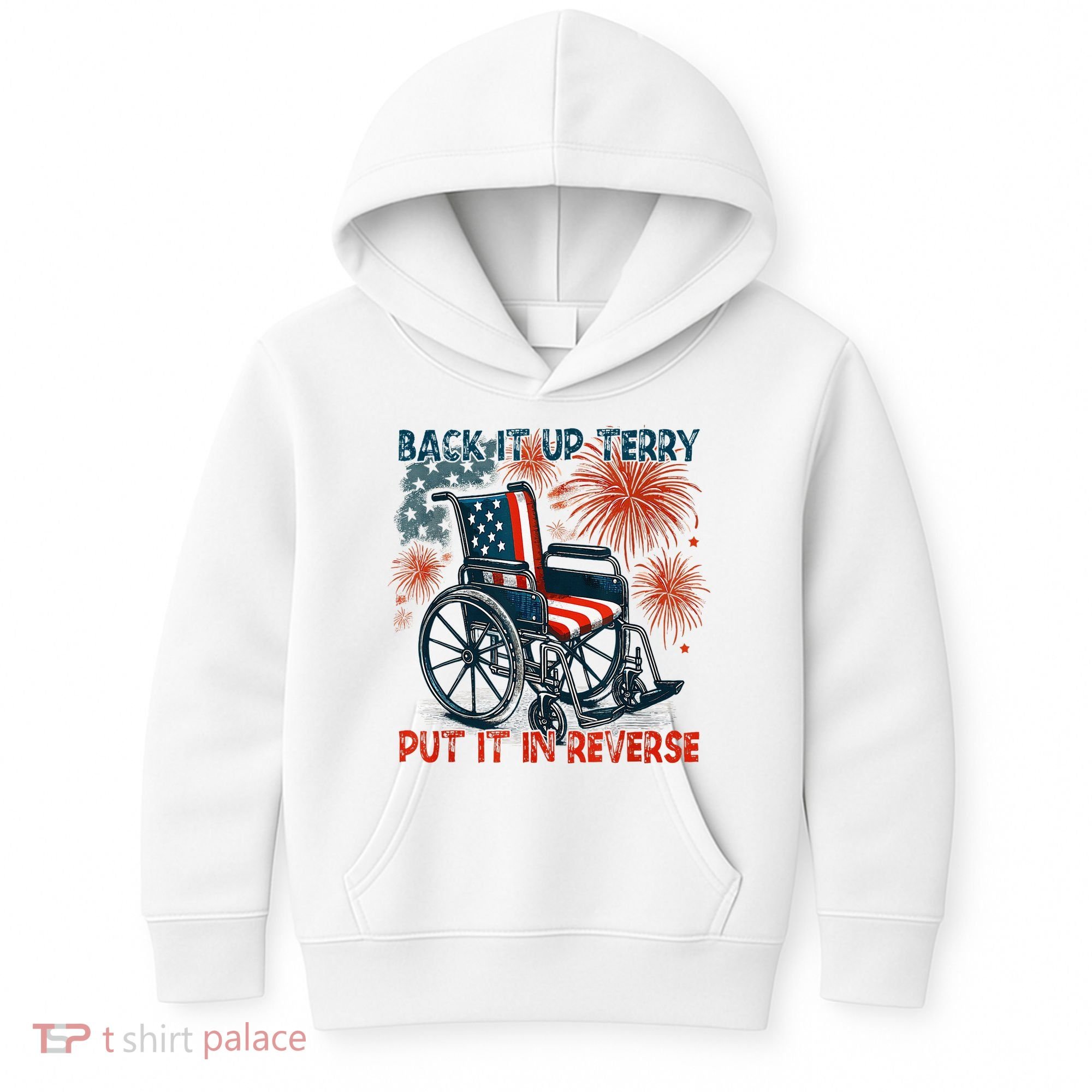 Back It Up Terry Put It In Reverse Fireworks Fun 4th Of July Kids Hoodie