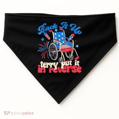 Back It Up Terry Put It In Reverse Firework 4th Of July USA-Made Doggie Bandana
