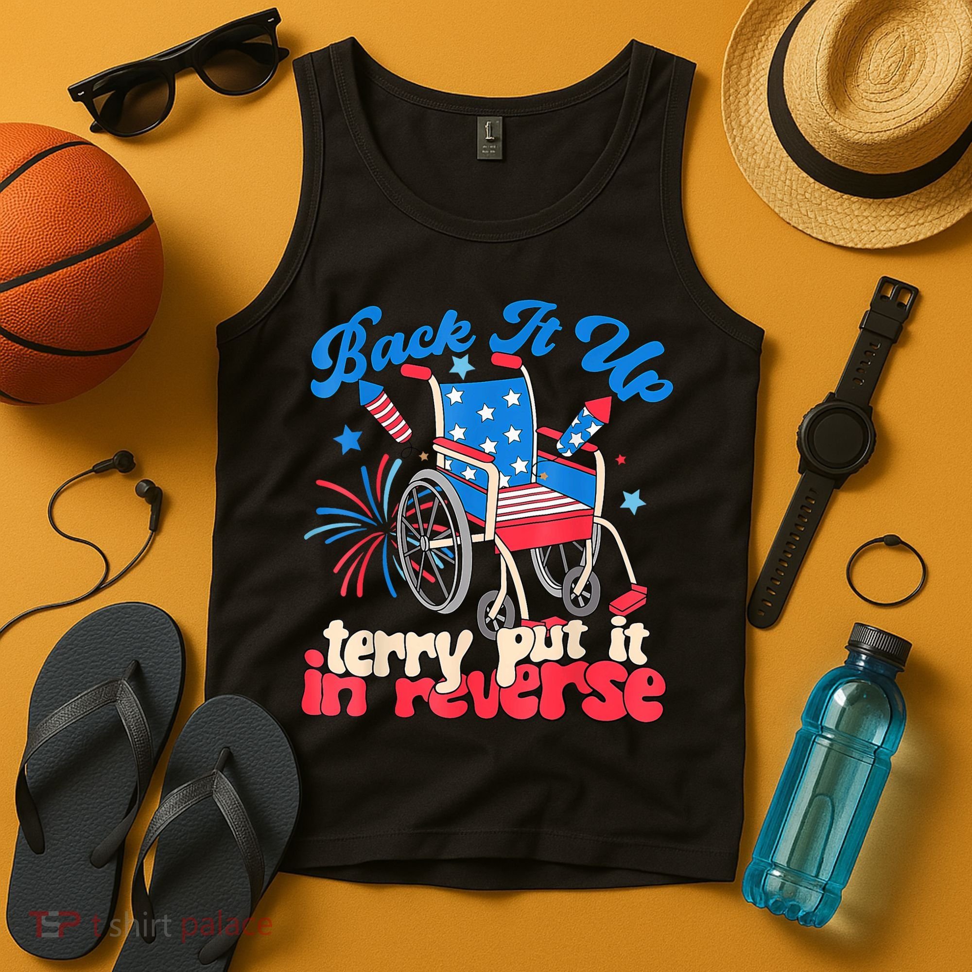 Back It Up Terry Put It In Reverse Firework 4th Of July Tank Top