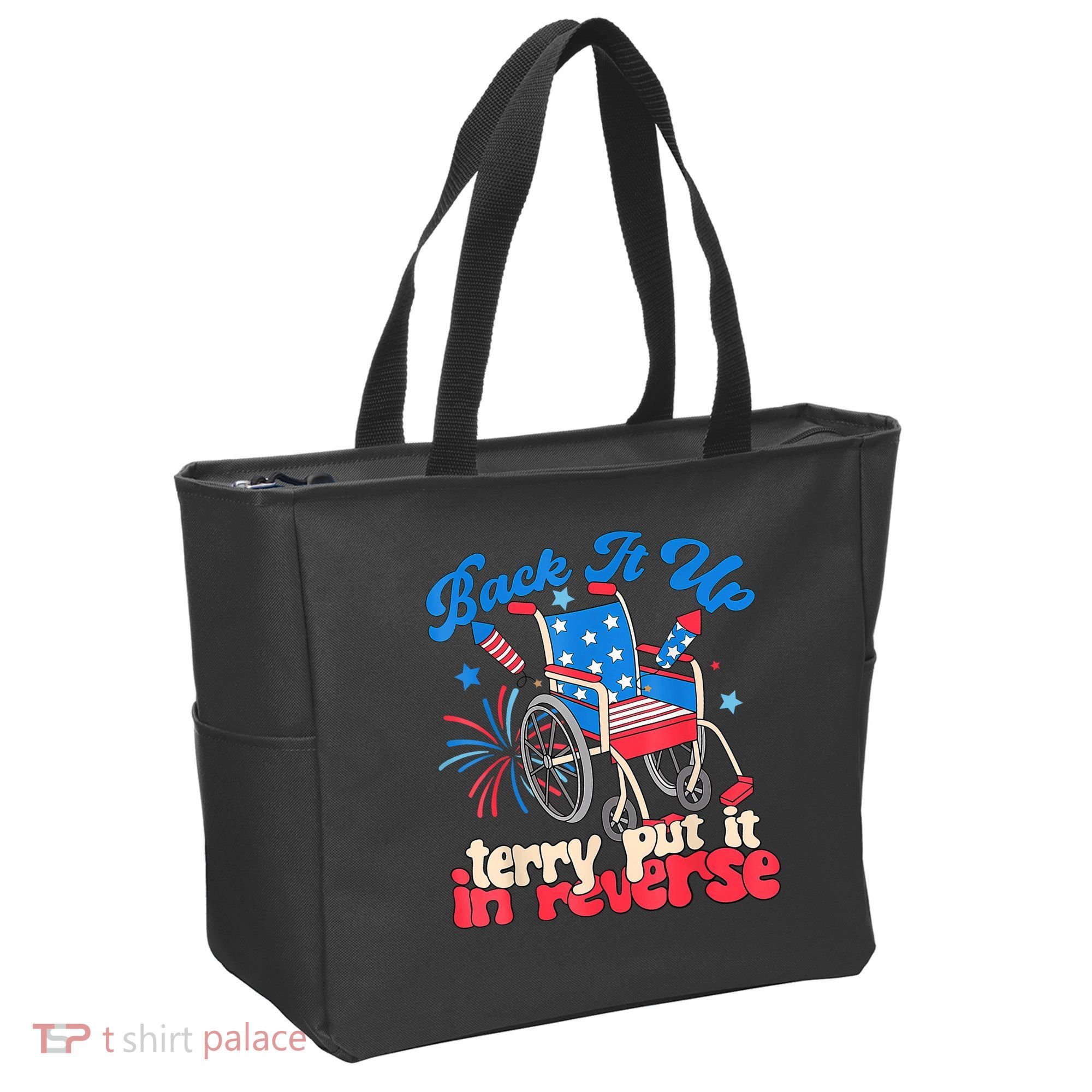 Back It Up Terry Put It In Reverse Firework 4th Of July Tote Bag